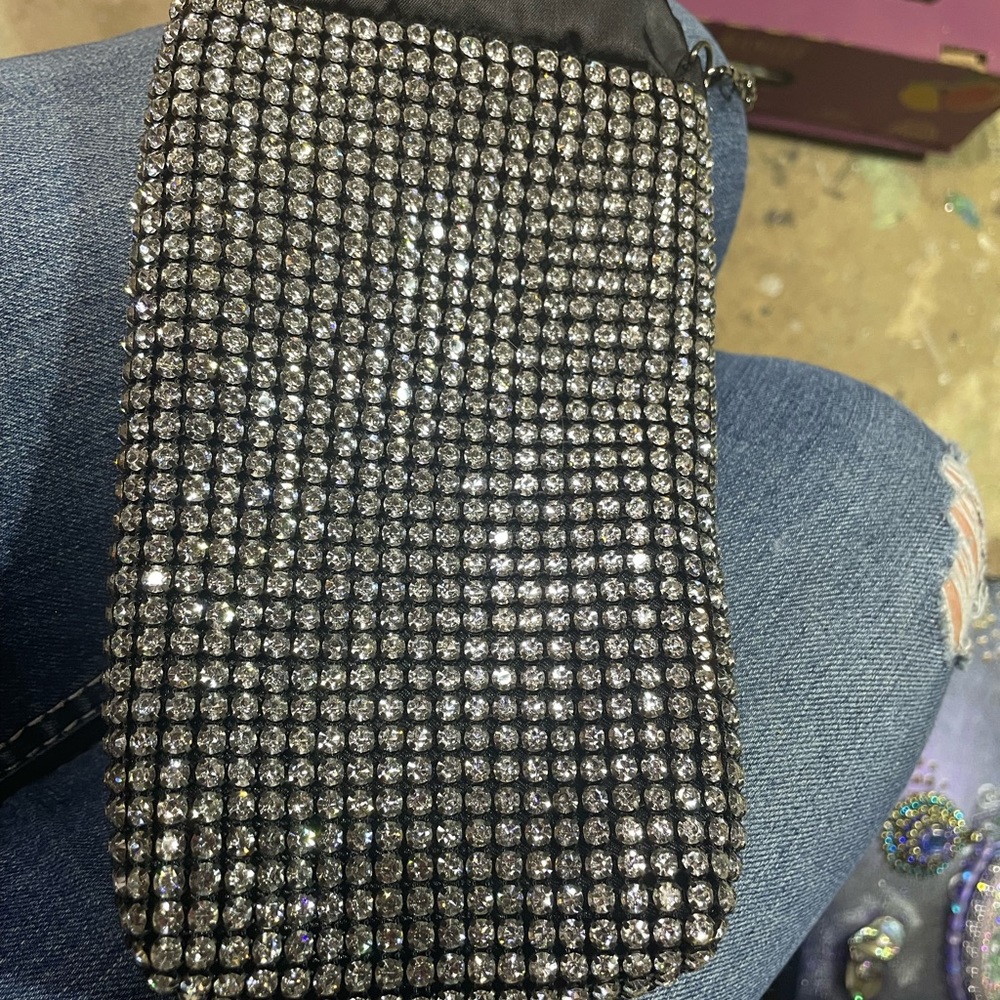 Diamond studded party purse